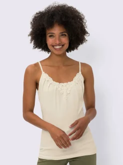 Linea Tesini T-Shirts|Débardeurs<Débardeur en dentelle qualité viscose douce