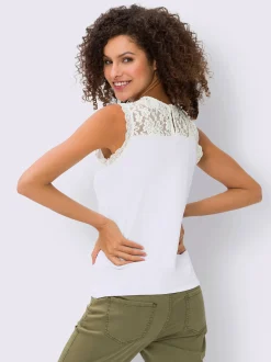 Linea Tesini Tenues De Cérémonie|Débardeurs<Débardeur en dentelle viscose douce et fluide