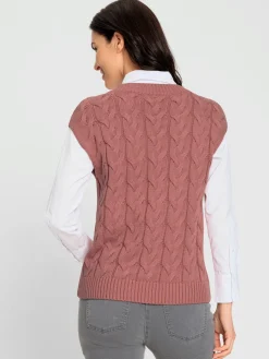 Pulls<Débardeur en tricot 50% coton