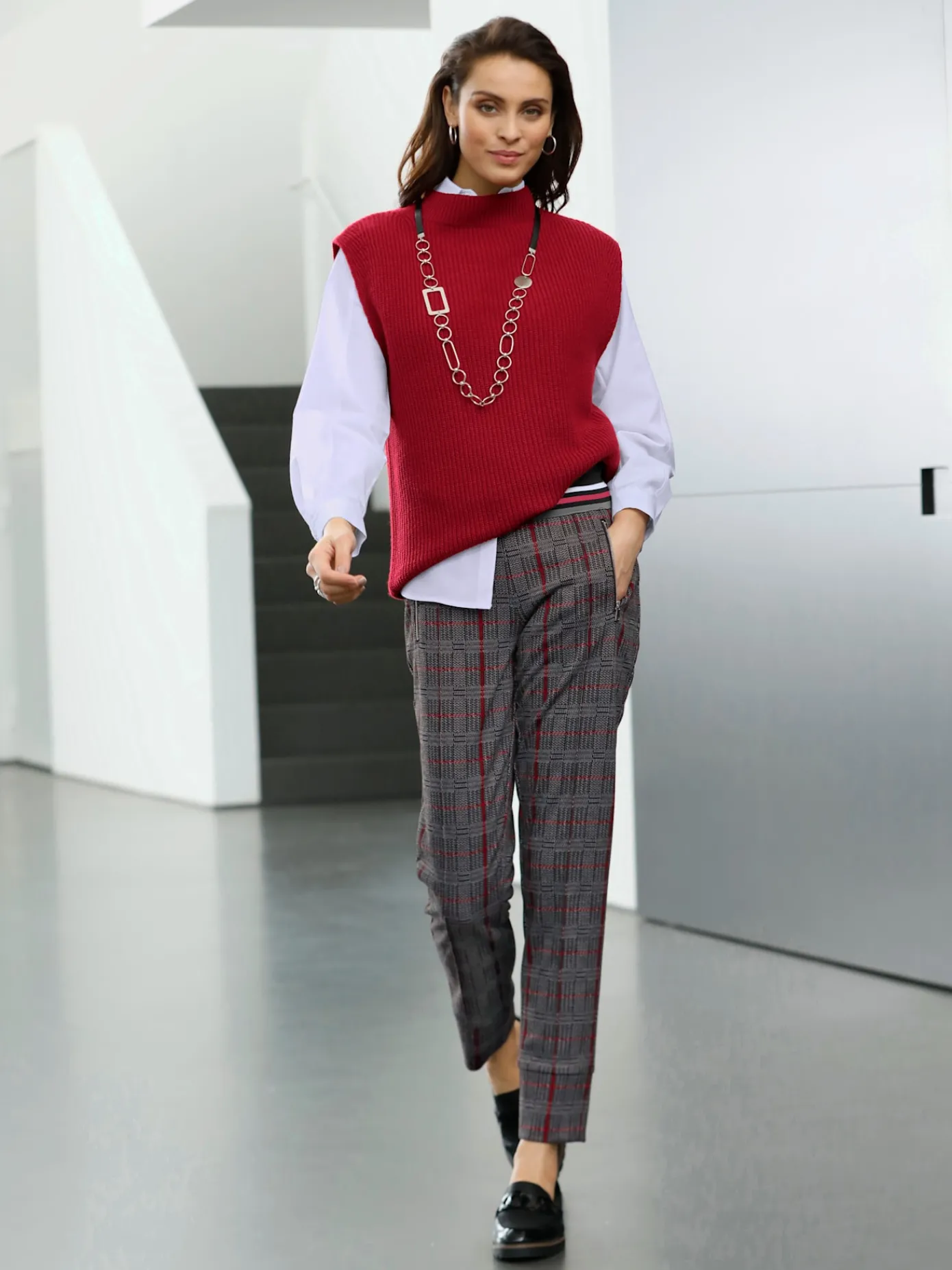 Pulls<Débardeur en tricot 30% laine vierge (mérinos)