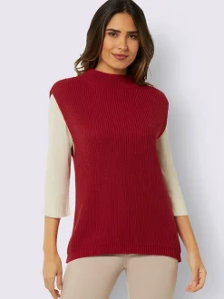 Pulls<Débardeur en tricot 30% laine vierge (mérinos)