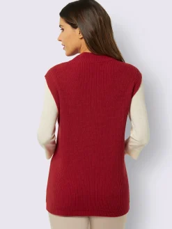 Pulls<Débardeur en tricot 30% laine vierge (mérinos)
