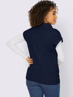 Best Connection Pulls<Débardeur en tricot 2 types de cols : col montant ou à revers