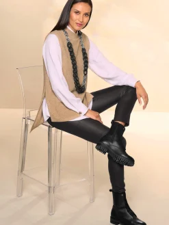 Rick Cardona Pulls<Débardeur en tricot col montant tendance