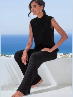 French Connection Débardeurs<Débardeur en tricot débardeur sans manches en qualité côtelée