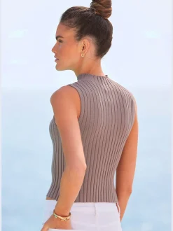 LASCANA Débardeurs<Débardeur en tricot encolure haute