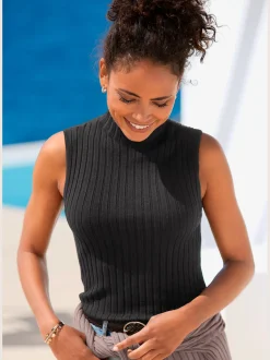 LASCANA Débardeurs<Débardeur en tricot encolure haute