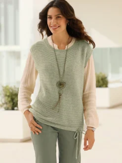 Pulls<Débardeur en tricot fil chiné doux