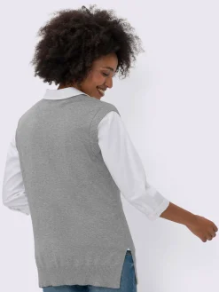 Linea Tesini Pulls<Débardeur en tricot pur coton