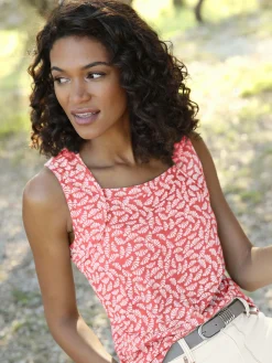 Collection L T-Shirts|Débardeurs<Débardeur encolure carrée imprimé tendance