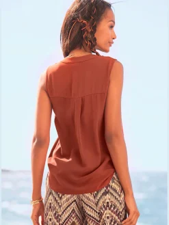 LASCANA Débardeurs<Débardeur encolure en v dégagée