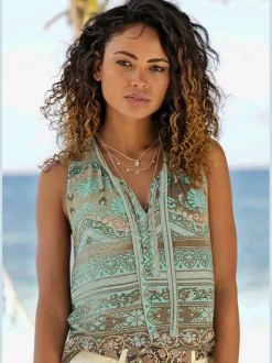 LASCANA Débardeurs|T-Shirts<Débardeur encolure froncée