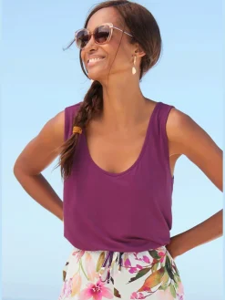 Beachtime Débardeurs|T-Shirts<Débardeur encolure ronde dégagée