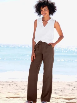 Linea Tesini Débardeurs|T-Shirts<Débardeur encolure smockée