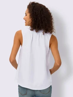 Linea Tesini Débardeurs|T-Shirts<Débardeur encolure smockée