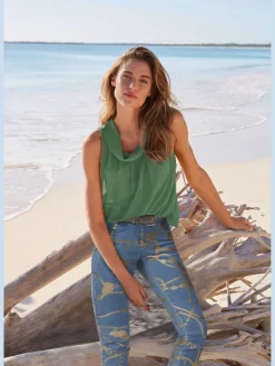 Ashley Brooke Débardeurs|T-Shirts<Débardeur liquette unie moderne