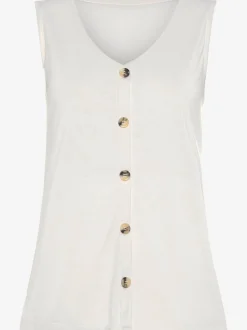 LASCANA Débardeurs|T-Shirts<Débardeur patte de boutonnage décorative avec boutons imitation corne