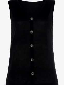 LASCANA Débardeurs|T-Shirts<Débardeur patte de boutonnage décorative avec boutons imitation corne