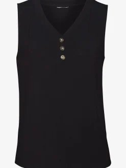 LASCANA T-Shirts|Débardeurs<Débardeur patte de boutonnage décorative avec boutons imitation corne