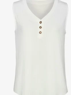 LASCANA T-Shirts|Débardeurs<Débardeur patte de boutonnage décorative avec boutons imitation corne