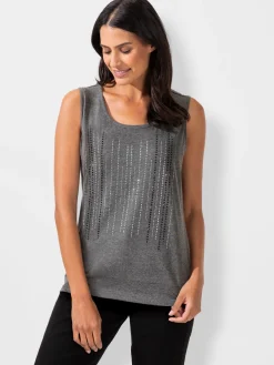 Débardeurs|T-Shirts<Débardeur petites pierres brillantes fantaisie