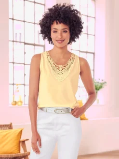 Linea Tesini Débardeurs|T-Shirts<Débardeur pur coton