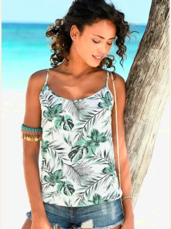 LASCANA T-Shirts<Débardeur spaghetti encolure froncée