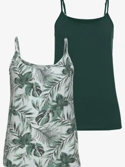 LASCANA T-Shirts<Débardeur spaghetti encolure froncée