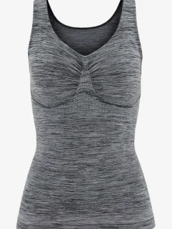 LASCANA Lingerie Gainante|T-Shirts<Débardeur structurant chemise sport gainante chinée