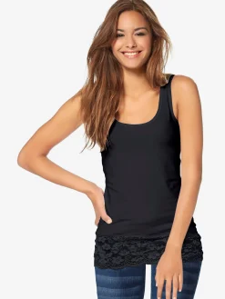 Fair Lady T-Shirts|Débardeurs<Débardeur très long ourlet dentelle