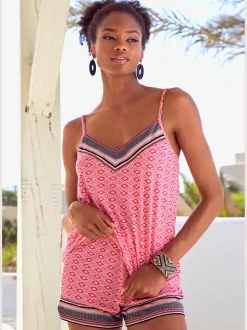 Vivance Dreams T-Shirts|Débardeurs<Debardeur haut avec motif ethnique