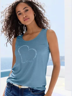 LASCANA Débardeurs|T-Shirts<Debardeur imprimé cœur