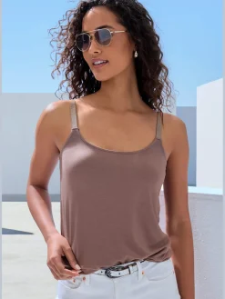 Vivance T-Shirts|Débardeurs<Debardeur superbes bretelles brillantes décoratives