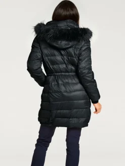 Rick Cardona Vestes<Doudoune imitation fourrure amovible sur capuche amovible