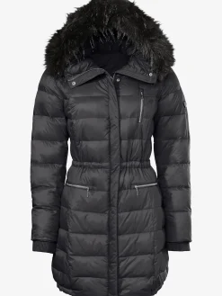 Rick Cardona Vestes<Doudoune imitation fourrure amovible sur capuche amovible