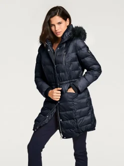 Rick Cardona Vestes<Doudoune imitation fourrure amovible sur capuche amovible