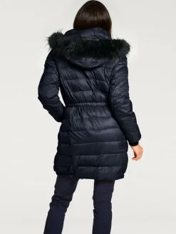 Rick Cardona Vestes<Doudoune imitation fourrure amovible sur capuche amovible