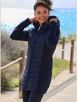 Vivance Vestes<Doudoune manteau matelassé avec tricot polaire doux aux manches