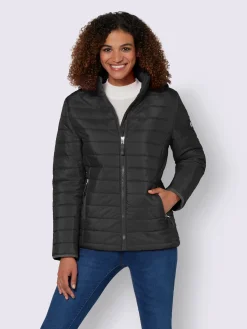 Collection L Vestes<Doudoune matelassée détails contrastés col montant avec capuche amovible