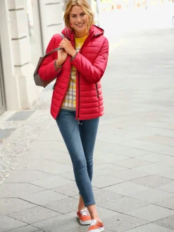 Collection L Vestes<Doudoune matelassée détails contrastés col montant avec capuche amovible