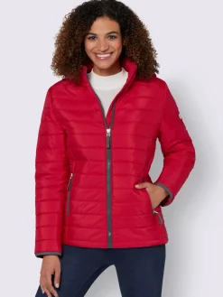 Collection L Vestes<Doudoune matelassée détails contrastés col montant avec capuche amovible