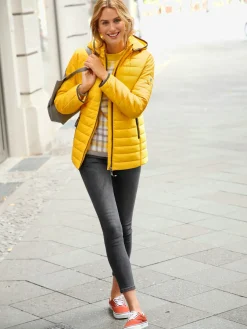Collection L Vestes<Doudoune matelassée détails contrastés col montant avec capuche amovible