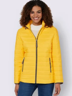 Collection L Vestes<Doudoune matelassée détails contrastés col montant avec capuche amovible