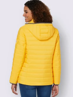 Collection L Vestes<Doudoune matelassée détails contrastés col montant avec capuche amovible