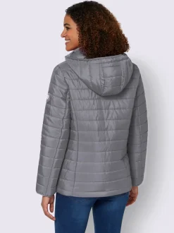 Collection L Vestes<Doudoune matelassée détails contrastés col montant avec capuche amovible