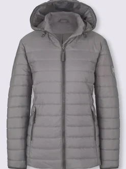 Collection L Vestes<Doudoune matelassée détails contrastés col montant avec capuche amovible