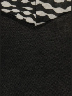 LASCANA Nuisettes<Déshabillé court avec bordure contrastée à motifs sur l'encolure en v