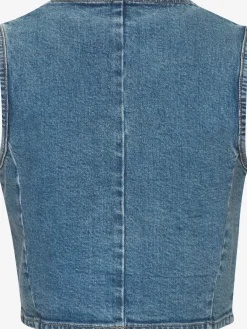 Buffalo Vestes<Gilet en jean encolure en v dégagée