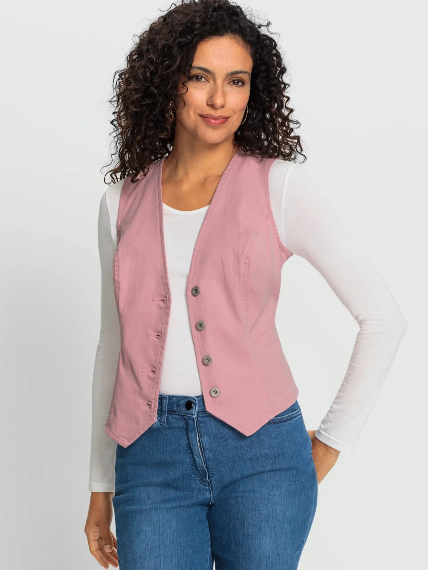 Vestes<Gilet en jean pourcentage de coton élevé