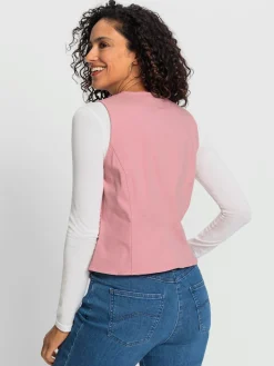 Vestes<Gilet en jean pourcentage de coton élevé